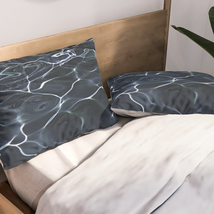 DARK BLUE -  WATER Pillow Sham Gallery Image 2