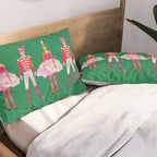 Nutcracker Ballet - Candy Cane Green Pillow Sham Gallery Image 2