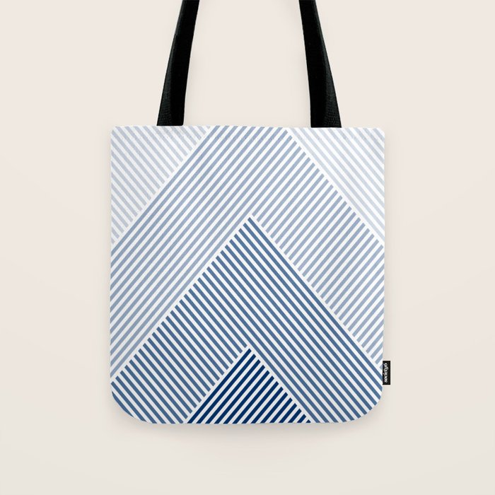 Blue Shades Lines  Tote Bag Gallery Image 1