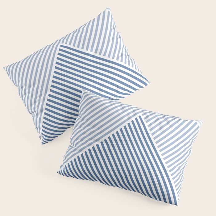 Blue Shades Lines  Pillow Sham Gallery Image 3