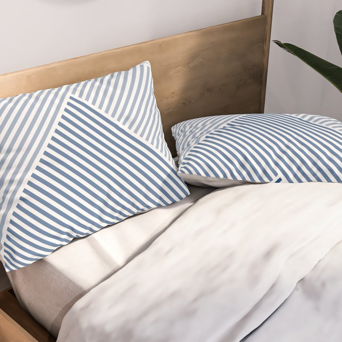 Blue Shades Lines  Pillow Sham Gallery Image 2