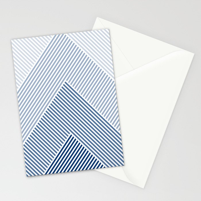 Blue Shades Lines  Stationery Card Gallery Image 2