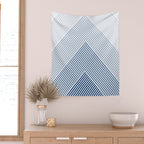 Blue Shades Lines  Wall Tapestry Gallery Image 2