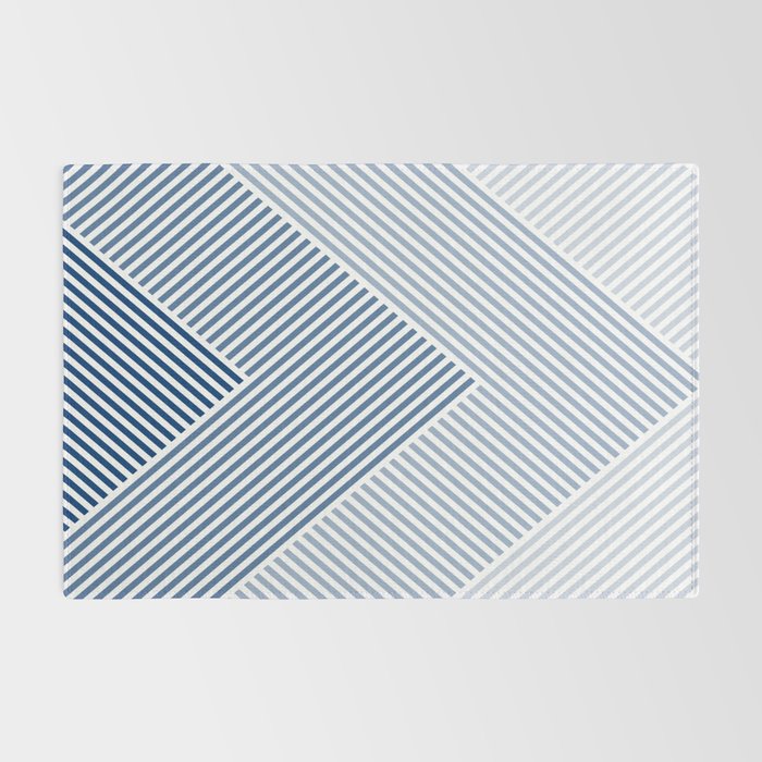 Blue Shades Lines  Rug Gallery Image 2