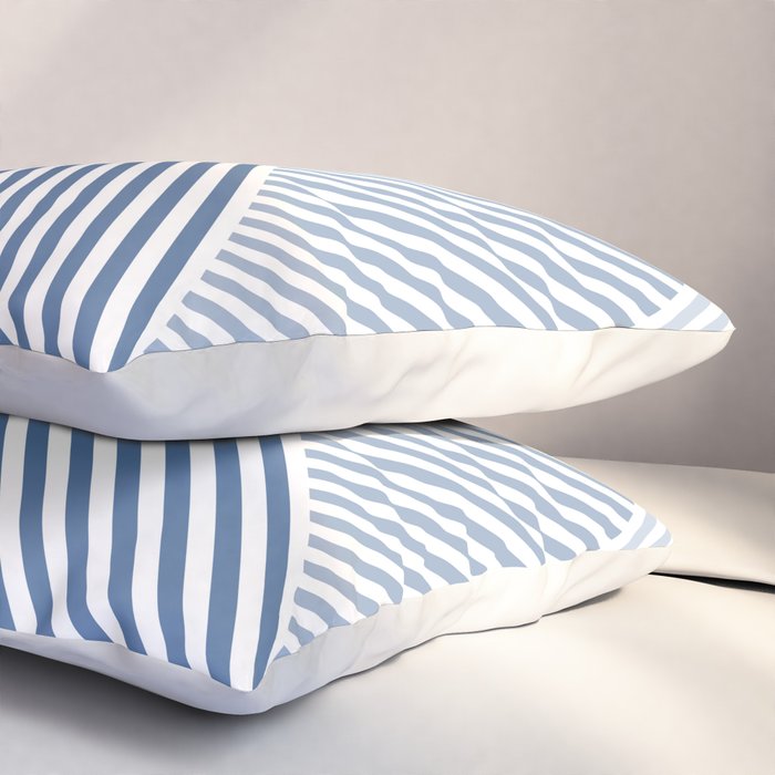 Blue Shades Lines  Pillow Sham Gallery Image 3