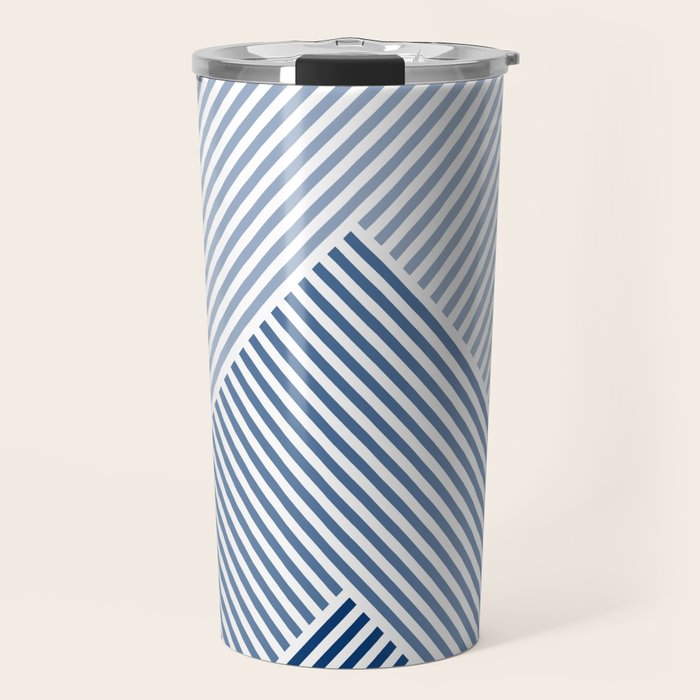 Blue Shades Lines  Travel Mug Gallery Image 1