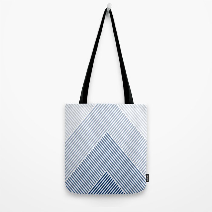 Blue Shades Lines  Tote Bag Gallery Image 2