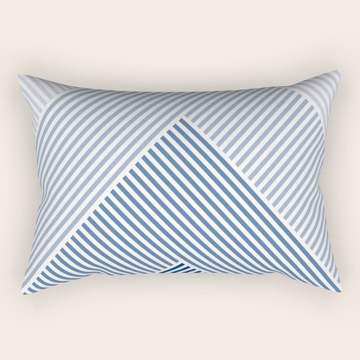 Blue Shades Lines  Rectangular Pillow Gallery Image 1