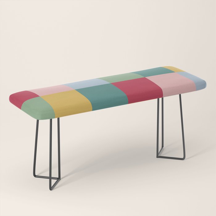 Bold Colorful Checks Pattern - Large XXII Bench Gallery Image 1