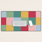 Bold Colorful Checks Pattern - Large XXII Desk Mat Gallery Image 1
