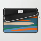 Terzo Stripes Vertical Abstract Pattern Blue Orange Green Beige Laptop Sleeve Gallery Image 2