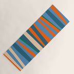 Terzo Stripes Vertical Abstract Pattern Blue Orange Green Beige Yoga Mat Gallery Image 1