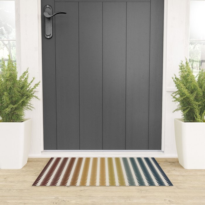 Maude Pattern XX Earthy Rustic Welcome Mat Gallery Image 3