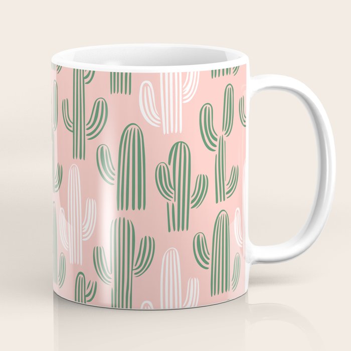 Cactus plant doodle art pattern Coffee Mug Gallery Image 1