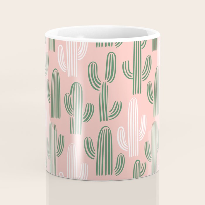 Cactus plant doodle art pattern Coffee Mug Gallery Image 4