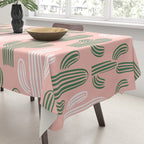 Cactus plant doodle art pattern Tablecloth Gallery Image 3