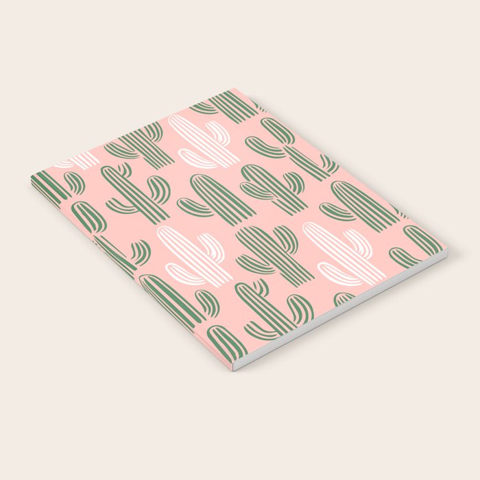 Cactus plant doodle art pattern Notebook Gallery Image 1