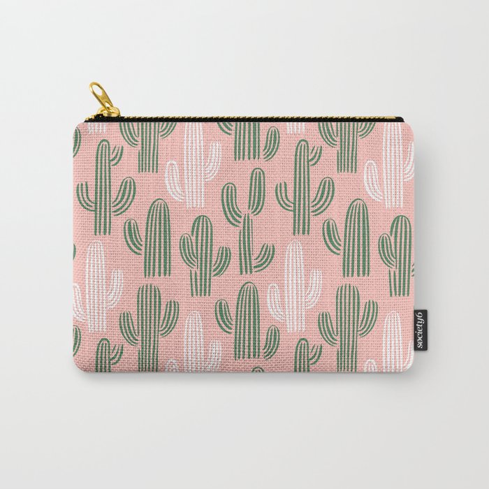 Cactus plant doodle art pattern Carry All Pouch Gallery Image 1