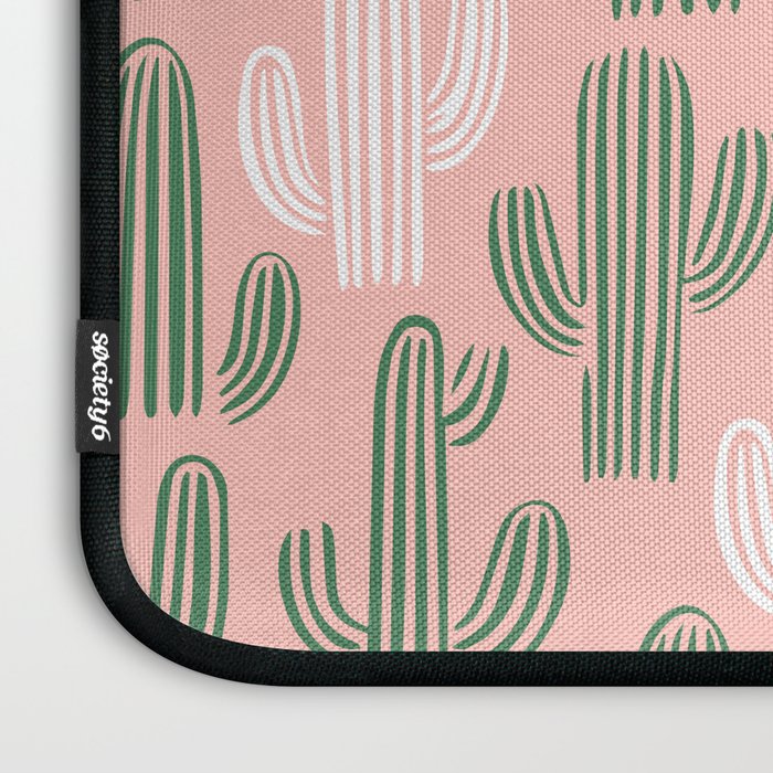 Cactus plant doodle art pattern Laptop Sleeve Gallery Image 3