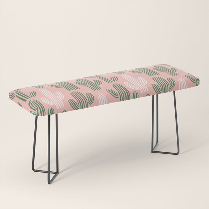 Cactus plant doodle art pattern Bench Gallery Image 1