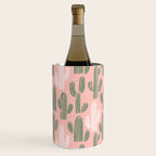 Cactus plant doodle art pattern Wine Chiller Gallery Image 1