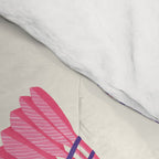 Pink and purple badminton birdies Comforter Gallery Image 4