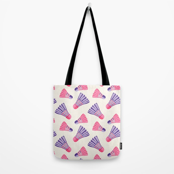 Pink and purple badminton birdies Tote Bag Gallery Image 2