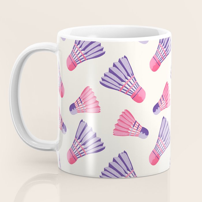 Pink and purple badminton birdies Coffee Mug Gallery Image 3