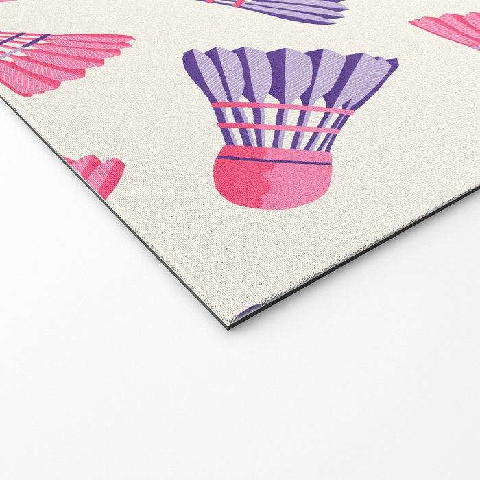 Pink and purple badminton birdies Welcome Mat Gallery Image 2
