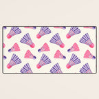 Pink and purple badminton birdies Desk Mat Gallery Image 3