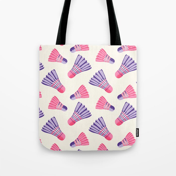 Pink and purple badminton birdies Tote Bag Gallery Image 1
