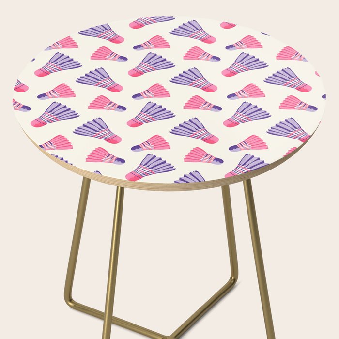 Pink and purple badminton birdies Side Table Gallery Image 2