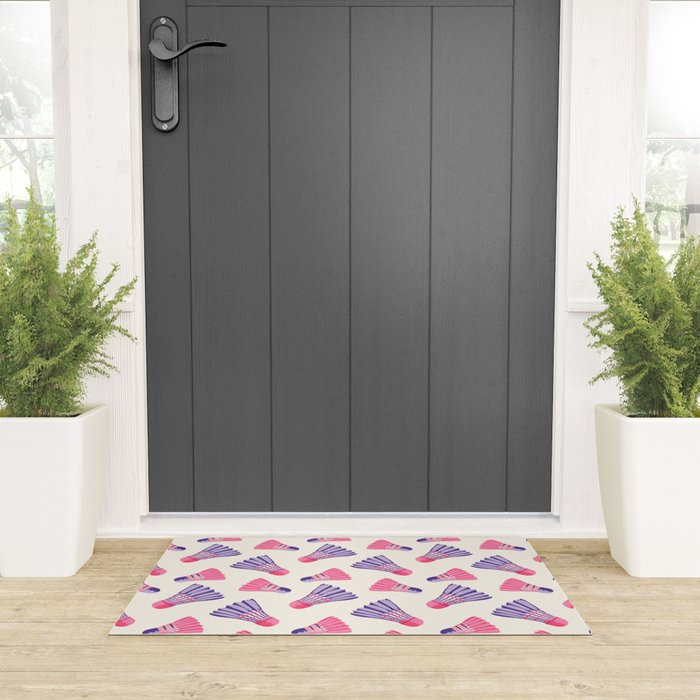 Pink and purple badminton birdies Welcome Mat Gallery Image 3