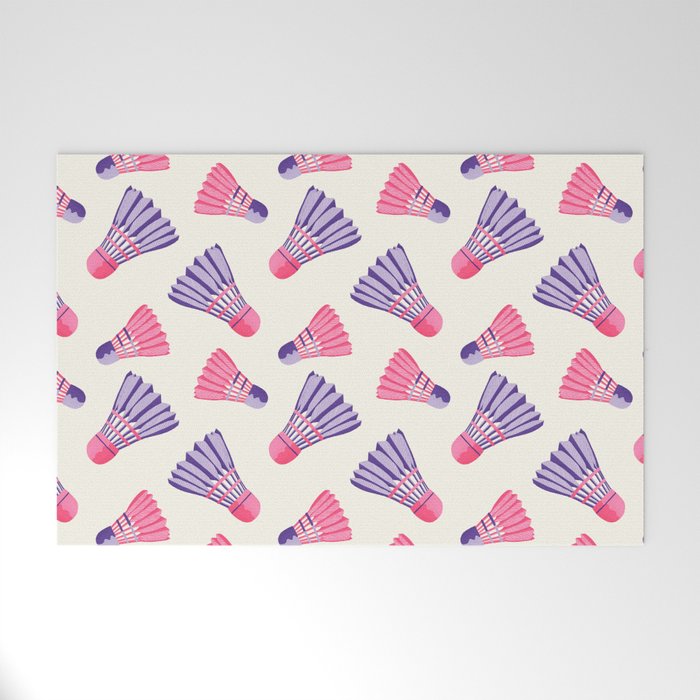 Pink and purple badminton birdies Welcome Mat Gallery Image 1