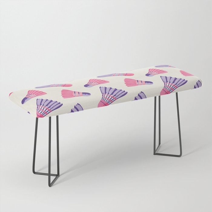 Pink and purple badminton birdies Bench Gallery Image 1