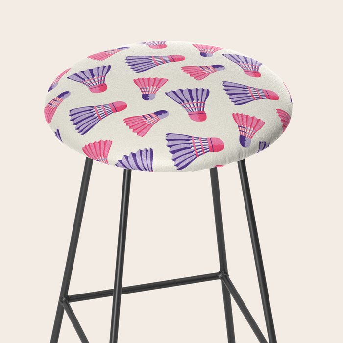 Pink and purple badminton birdies Stool Gallery Image 2