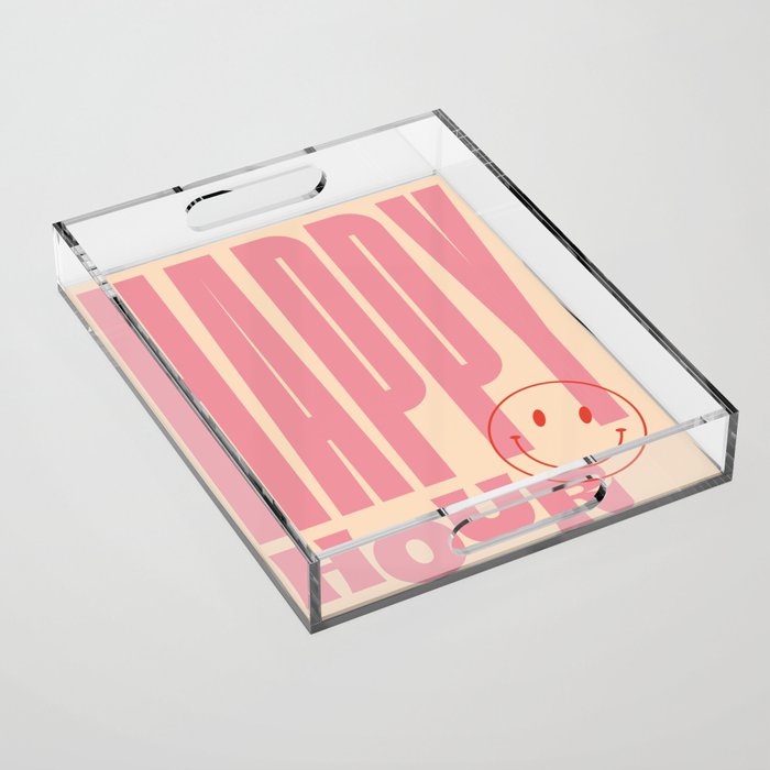Happy Hour Pink Acrylic Tray Gallery Image 1
