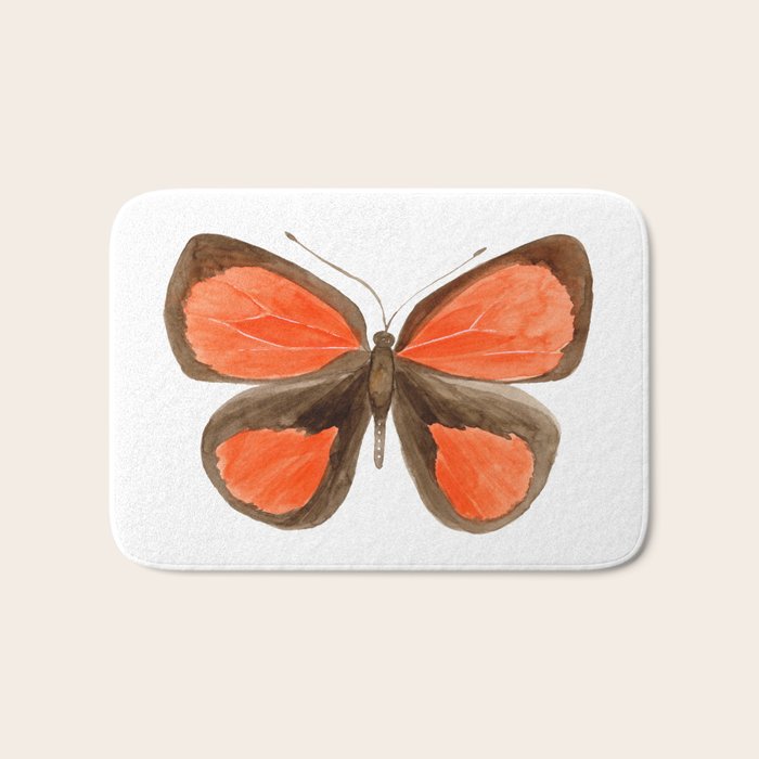 Butterfly - Euselasia erythraea Bath Mat Gallery Image 1