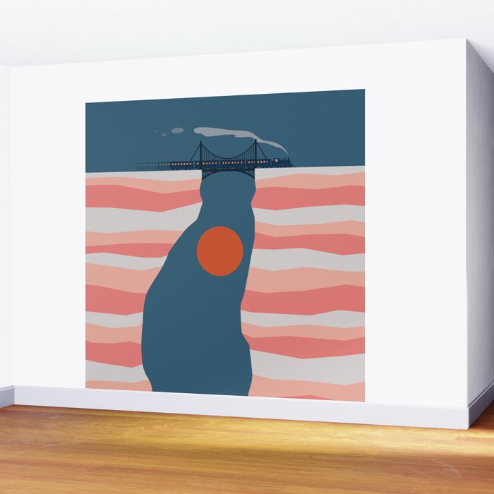 Cat Landscape 14 Wall Mural Gallery Image 2