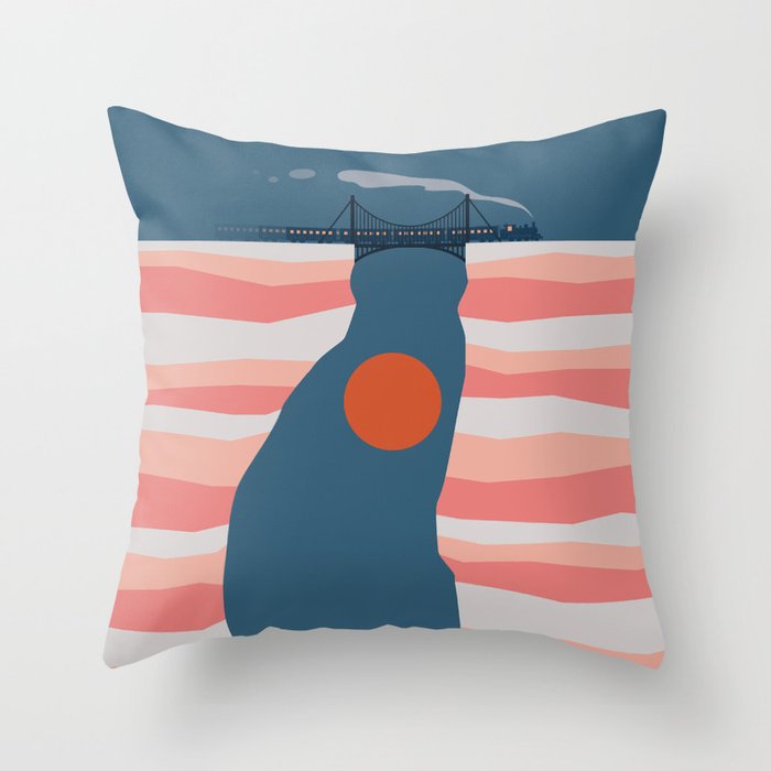 Cat Landscape 14 Throw Pillow Gallery Image 6