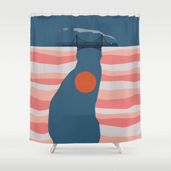 Cat Landscape 14 Shower Curtain Gallery Image 1