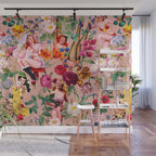 Floral and Pin-Up Girls III Wall Mural Gallery Image 1