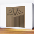 Minimal Arch XLIII Natural Tan Modern Geometric Lines Wall Mural Gallery Image 2