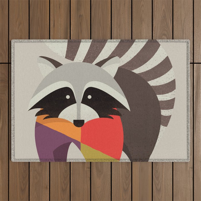 Raccoon Outdoor Rug Gallery Image 1