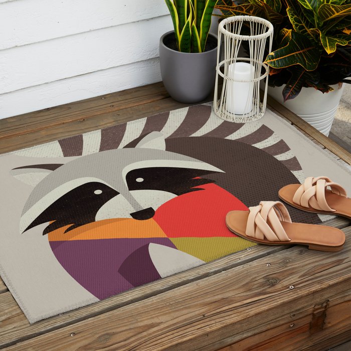 Raccoon Outdoor Rug Gallery Image 2