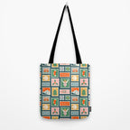Vintage christmas postage stamp pattern Tote Bag Gallery Image 2