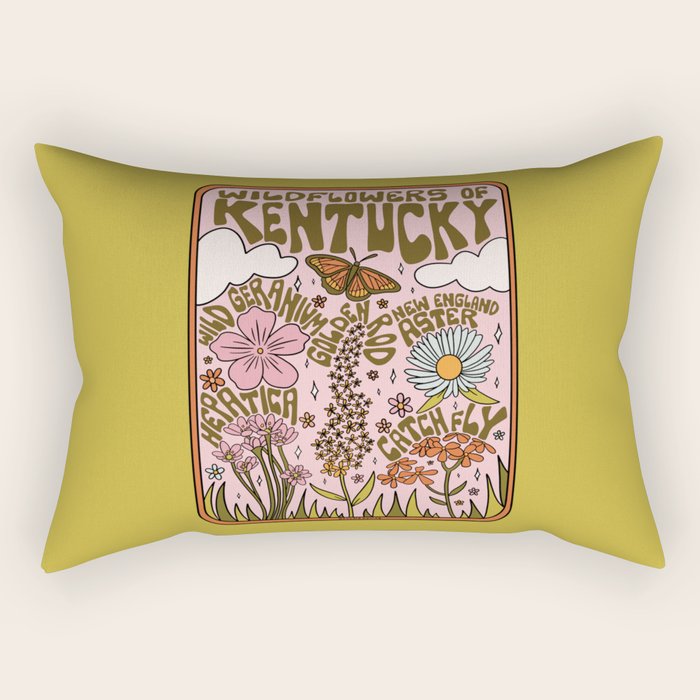 Kentucky Wildflowers Rectangular Pillow Gallery Image 1