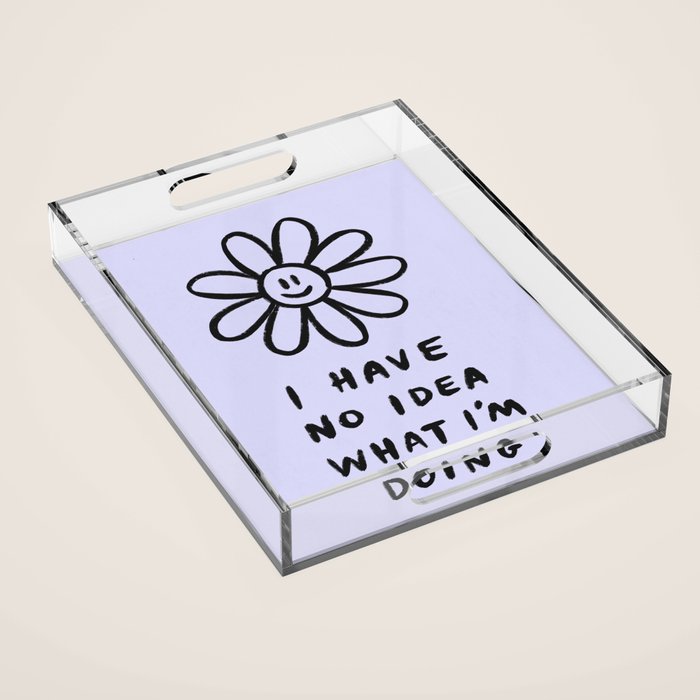 No Idea Daisy in Lilac Acrylic Tray Gallery Image 1