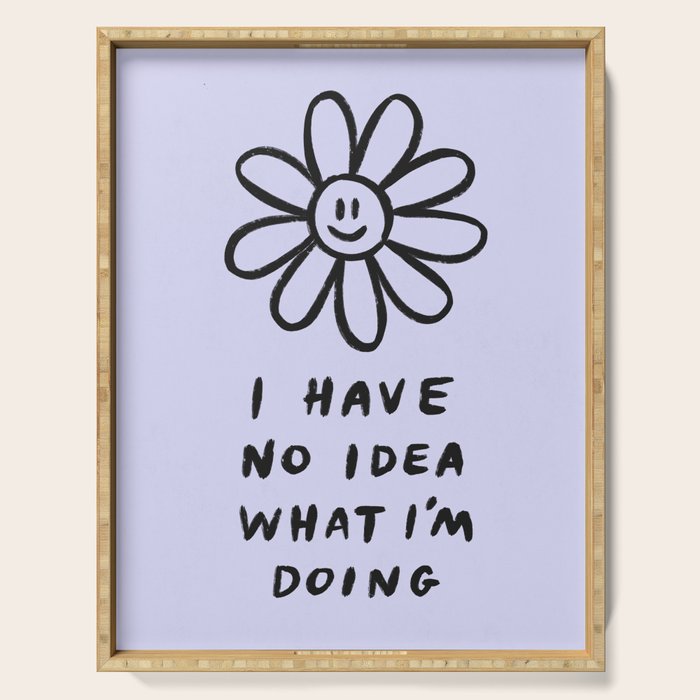 No Idea Daisy in Lilac Serving Tray Gallery Image 1