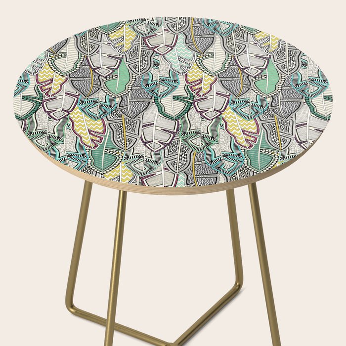 layered palm leaves Side Table Gallery Image 2